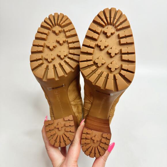 NWT Veronica Beard Hannigan Lug Sole Suede Hazelwood Buckle Boots Booties 11 - Picture 10 of 15